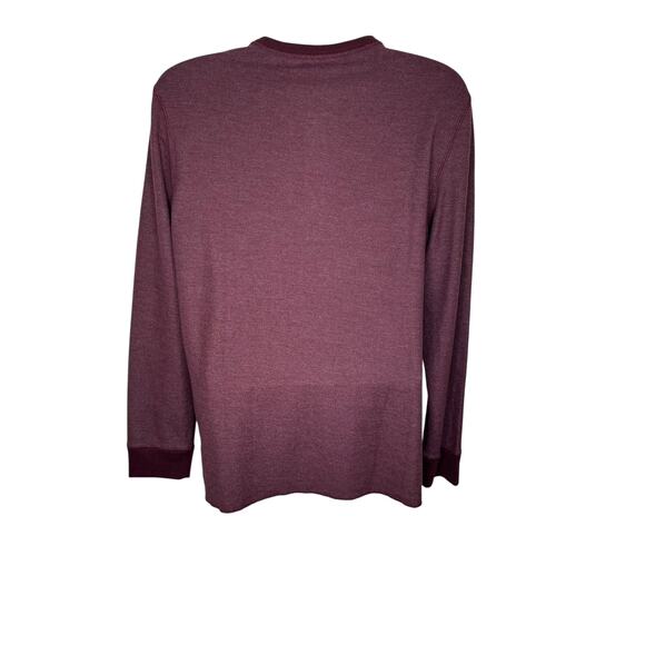 UNTUCKit Mens Purple Cotton Modal 1/4 Snap Front Henley Long Sleeve Shirt - Picture 4 of 7